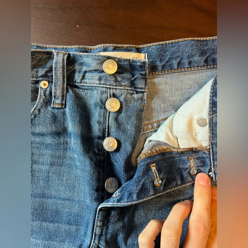 Madewell Rigid Demin A Line mini skirt. Size 27. - Picture 4 of 8